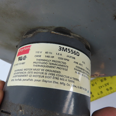 Dayton 3M556D 1/40HP Direct Drive Squirrel Cage Blower Fan 115V 1A 1550RPM