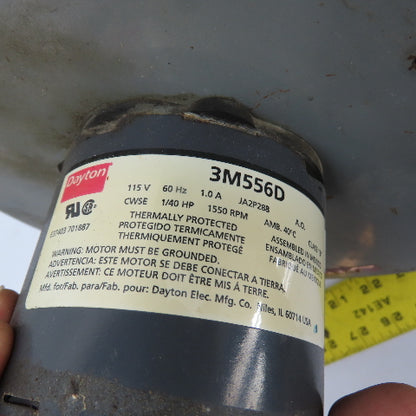 Dayton 3M556D 1/40HP Direct Drive Squirrel Cage Blower Fan 115V 1A 1550RPM