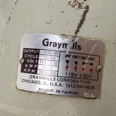Graymills N/A Coolant Immersion Pump 1/4HP 115/230V 50/60Hz 3400RPM