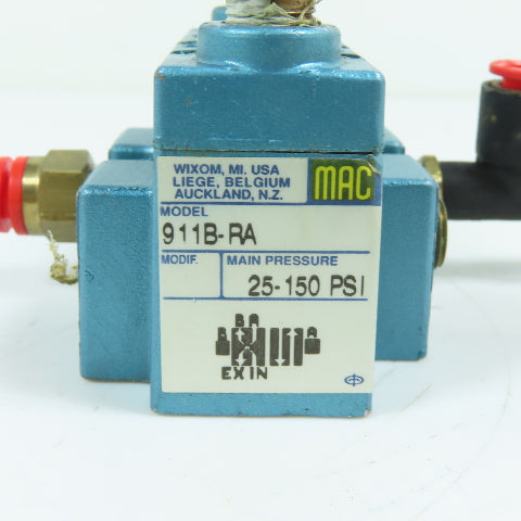 MAC 911B-RA 4/2-Way Air Piloted Pneumatic Directional Control Valve 150 PSI