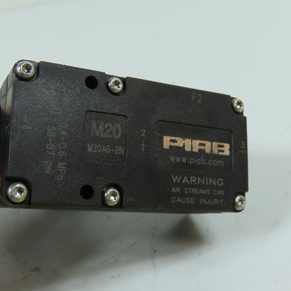 PIAB M20A6-BN Mini Vacuum Ejector Pump 58-87PSI w/Push-to-Connect Fittings
