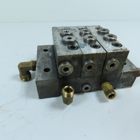 Lubriquip MSP-10S MSP-20T 3-Section Modular Divider Valve Block 3500PSI