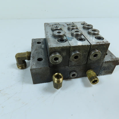 Lubriquip MSP-10S MSP-20T 3-Section Modular Divider Valve Block 3500PSI