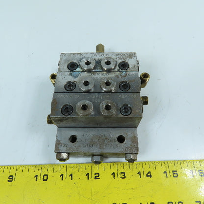 Lubriquip MSP-10S MSP-20T 3-Section Modular Divider Valve Block 3500PSI
