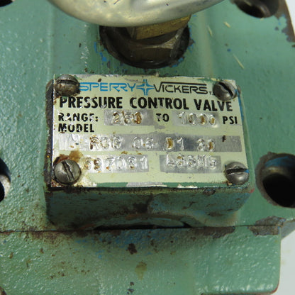 Sperry Vickers RCG 06 D1 30 Hydraulic Pressure Control Valve 250-1000 PSI