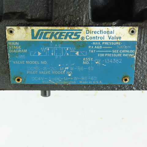 Vickers DG4V-3-6C-M-FW-B6-60 DG5S-8-2C-M-FW-B6-40 Directional Control Valve 120V