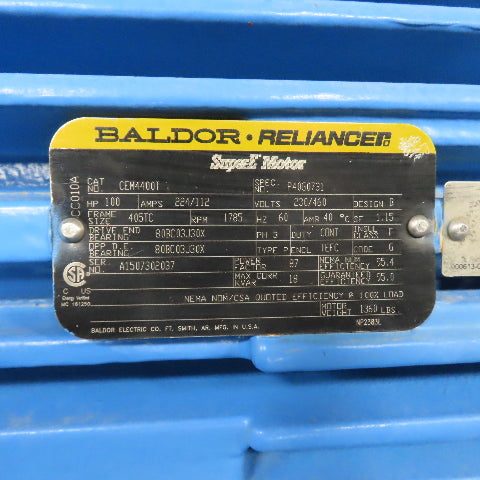 Paco 14-50157-2503612932 100Hp Centrifugal Pump 1450GPM 185TDH 230/460V Tested