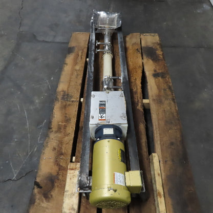 Flexible 5' Screw Auger Incline Conveyor Feeder Hopper 9" x 6" Intake