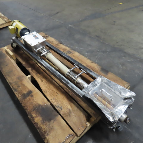 Flexible 5' Screw Auger Incline Conveyor Feeder Hopper 9" x 6" Intake