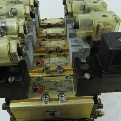 Ross W6476B2407 5/2 Way 5 Station Pneumatic Solenoid Valve Manifold 110-120VAC