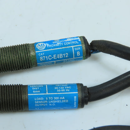 Allen-Bradley 871C-E4B12 Inductive Proximity Sensor 20-132VAC Lot Of 4