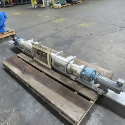 0.5HP 90VDC Dual Drive/Discharge SS Screw Auger Conveyor Feeder 14.5"x9" Intake