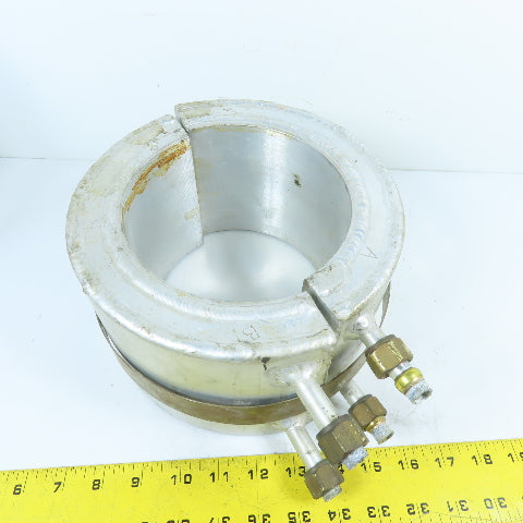 6" Two-Piece Liquid Jacket Cast Aluminum Extruder Barrel Band Heater Cooler