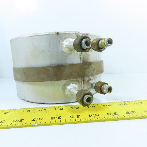 6" Two-Piece Liquid Jacket Cast Aluminum Extruder Barrel Band Heater Cooler