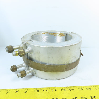 6" Two-Piece Liquid Jacket Cast Aluminum Extruder Barrel Band Heater Cooler