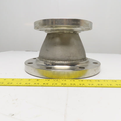 6" x 8" Stainless Steel Flanged Concentric Reducer 8" Tall 150B16.5