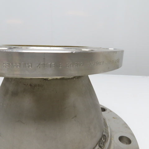 6" x 8" Stainless Steel Flanged Concentric Reducer 8" Tall 150B16.5