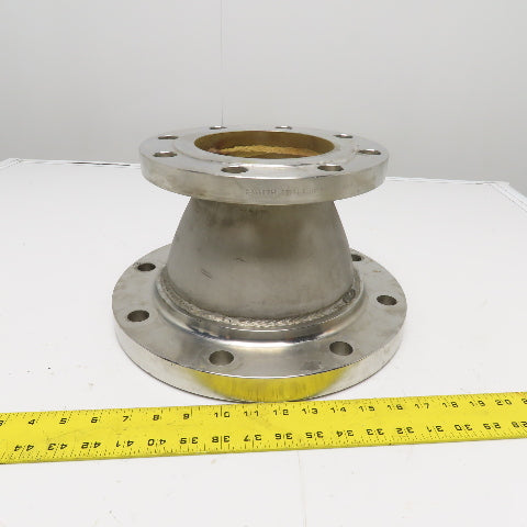 6" x 8" Stainless Steel Flanged Concentric Reducer 8" Tall 150B16.5