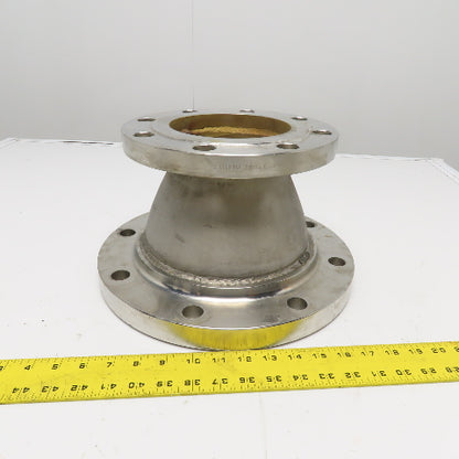 6" x 8" Stainless Steel Flanged Concentric Reducer 8" Tall 150B16.5