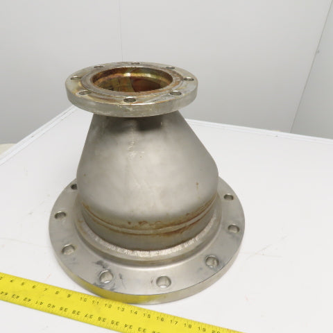 6" x 8" Stainless Steel Flanged Eccentric Reducer 13" Tall 150B16.5