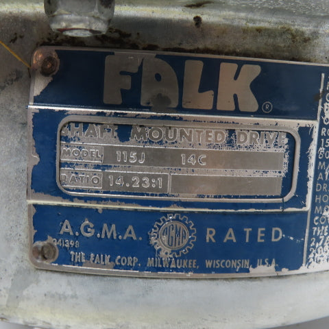 Falk 115J 14C 14.23:1 Shaft Mounted Drive Speed Reducer Gearbox