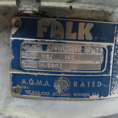 Falk 115J 14C 14.23:1 Shaft Mounted Drive Speed Reducer Gearbox