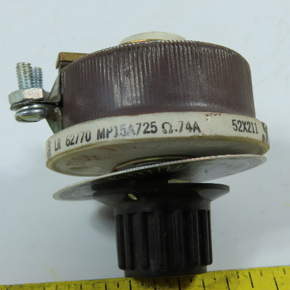 MP15A725 52X211 725O Rotary Dial Rheostat 0-100 Scale 600V