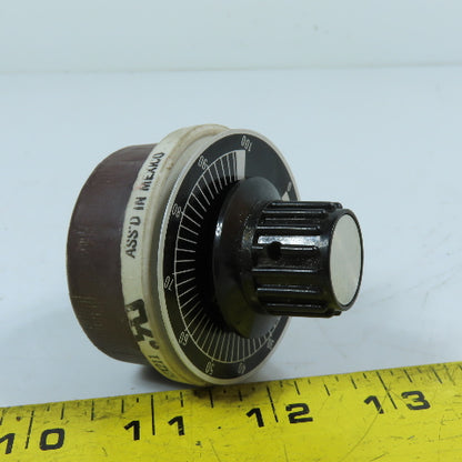 MP15A725 52X211 725O Rotary Dial Rheostat 0-100 Scale 600V