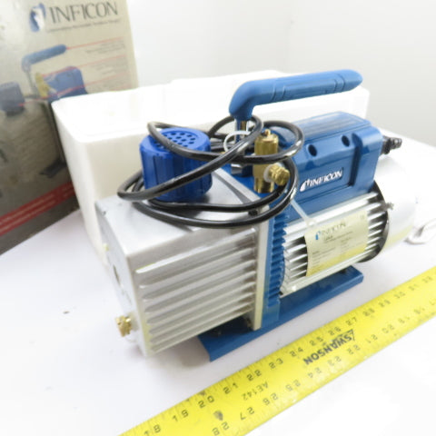 INFICON QS5 700-100-P1 Two-Stage Vacuum Pump 5 CFM 110/220V 1/2HP NEW