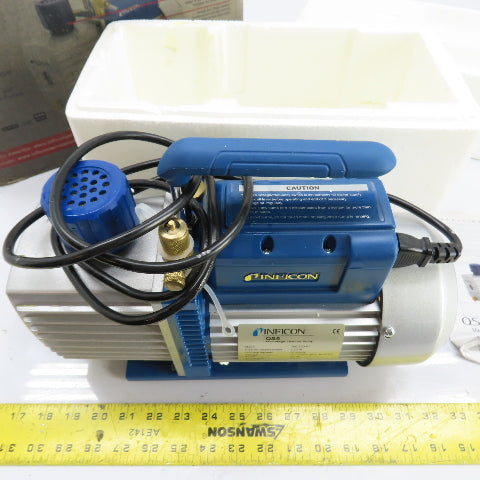 INFICON QS5 700-100-P1 Two-Stage Vacuum Pump 5 CFM 110/220V 1/2HP NEW
