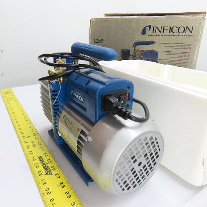 INFICON QS5 700-100-P1 Two-Stage Vacuum Pump 5 CFM 110/220V 1/2HP NEW