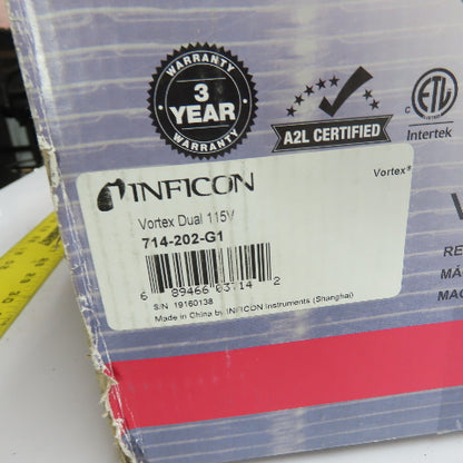 INFICON 714-202-G1 Vortex Dual A2L Refrigerant Recovery Machine 115V NEW