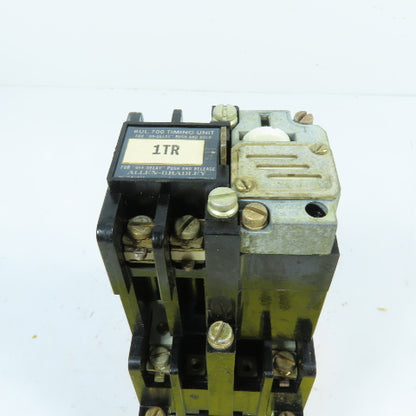 Allen-Bradley 700-NT 700-N400A1 4-Pole Control Relay W/Pneumatic Timer 120V
