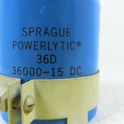 Sprague 36D36000-15DC 36,000uF 15VDC Aluminum Electrolytic Capacitor