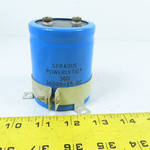 Sprague 36D36000-15DC 36,000uF 15VDC Aluminum Electrolytic Capacitor