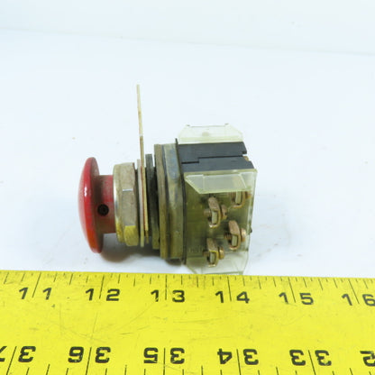 Allen-Bradley 800T-DC Red Mushroom Head Emergency Stop Pushbutton 600VAC
