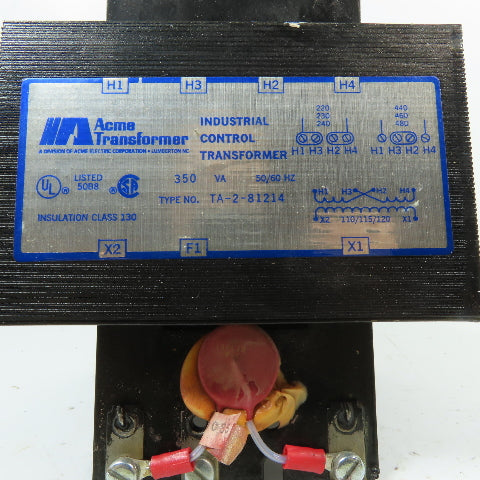 Acme TA-2-81214 350VA Industrial Control Transformer 220-480V Pri 110-120V Sec