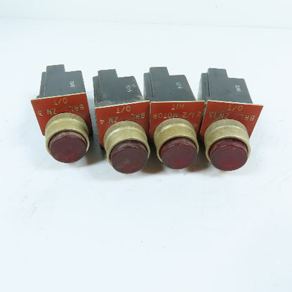 Allen-Bradley 800MR-P16 Red Indicator Pilot Light 110/120V Lot Of 4
