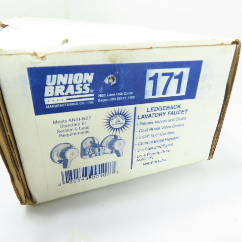 Union Brass 171 Lavatory Faucet 4-3/4" to 6" Centers Less Pop-Up NEW
