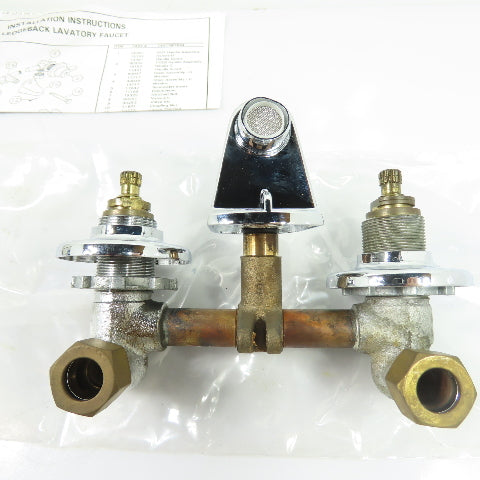 Union Brass 171 Lavatory Faucet 4-3/4" to 6" Centers Less Pop-Up NEW