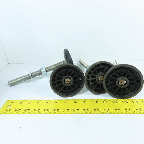 Adjustable Swivel Leveling Feet M20x2.5 Stud 9" Tall Lot Of 4