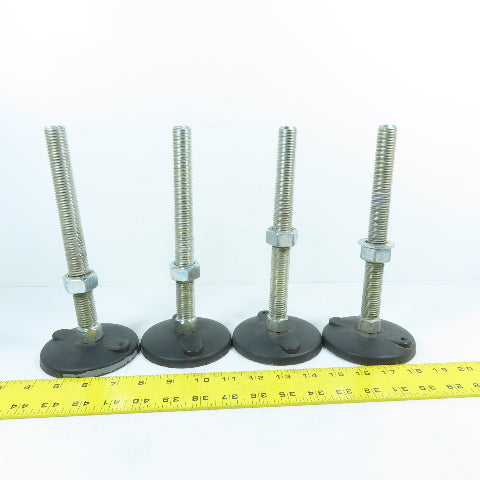 Adjustable Swivel Leveling Feet M20x2.5 Stud 9" Tall Lot Of 4