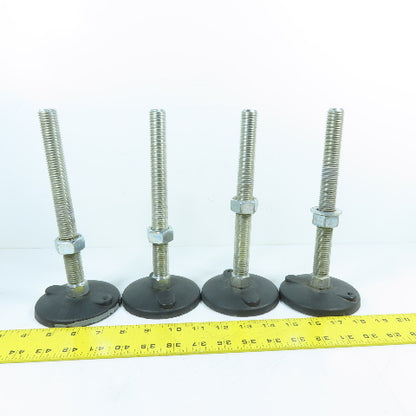 Adjustable Swivel Leveling Feet M20x2.5 Stud 9" Tall Lot Of 4
