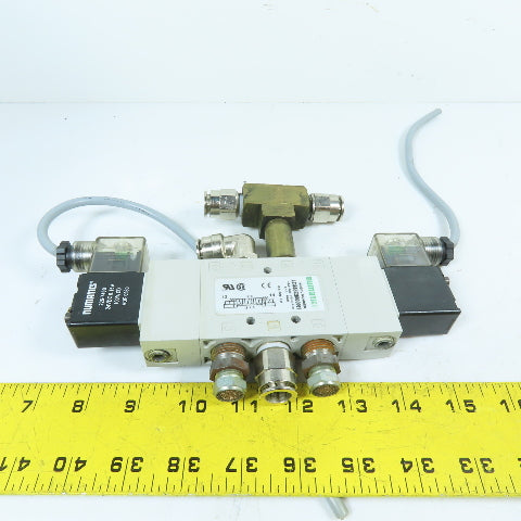 Numatics L23BB552B000061 5/3 Double Solenoid Air Valve 24VDC