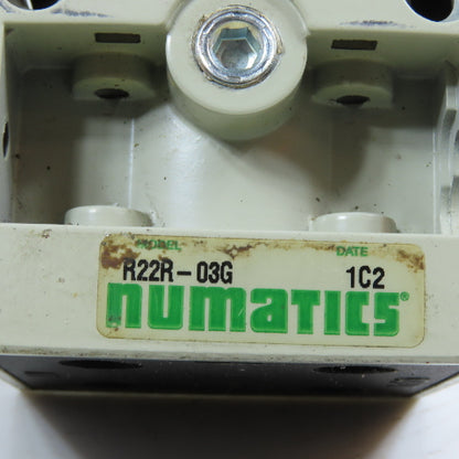 Numatics R22R-03G Pneumatic Air Pressure Regulator w/Gauge Port 3/8" NPT