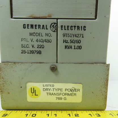General Electric 9T51Y4271 1KVA Dry-Type Power Transformer 440/480V-220V