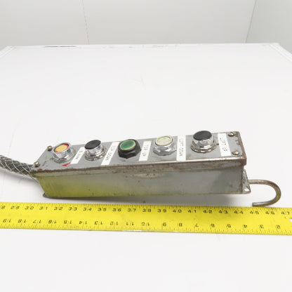 N/A 5-Button Crane Hoist Pendant Control Station 600V Max