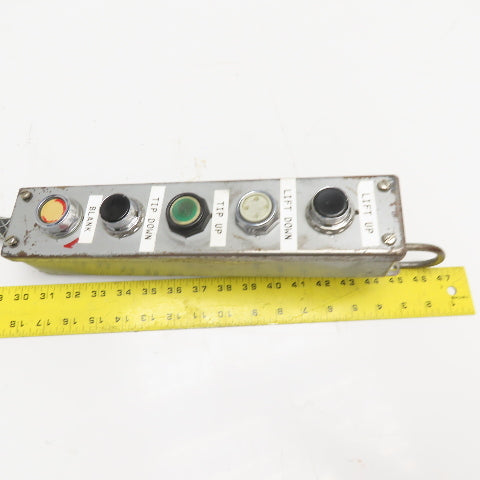 N/A 5-Button Crane Hoist Pendant Control Station 600V Max