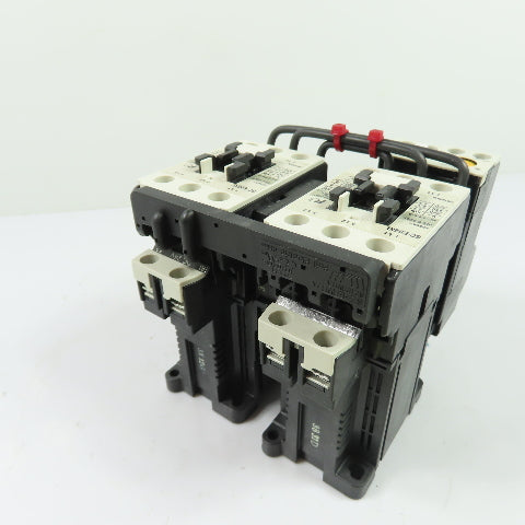Fuji SC-E02/G Reversing Contactor 24VDC Coil W/ TK-E02 2.8-4.2A Relay