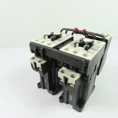 Fuji SC-E02/G Reversing Contactor 24VDC Coil W/ TK-E02 2.8-4.2A Relay